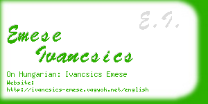 emese ivancsics business card